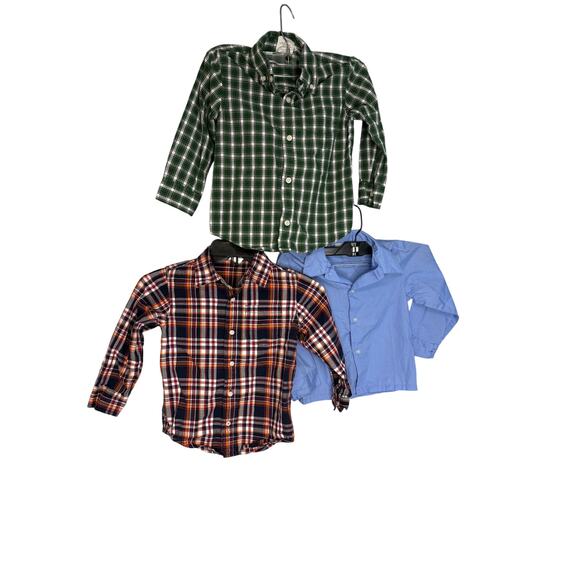 Various brands long sleeve button down collar dress shirts boys toddler size 4T - Picture 1 of 3